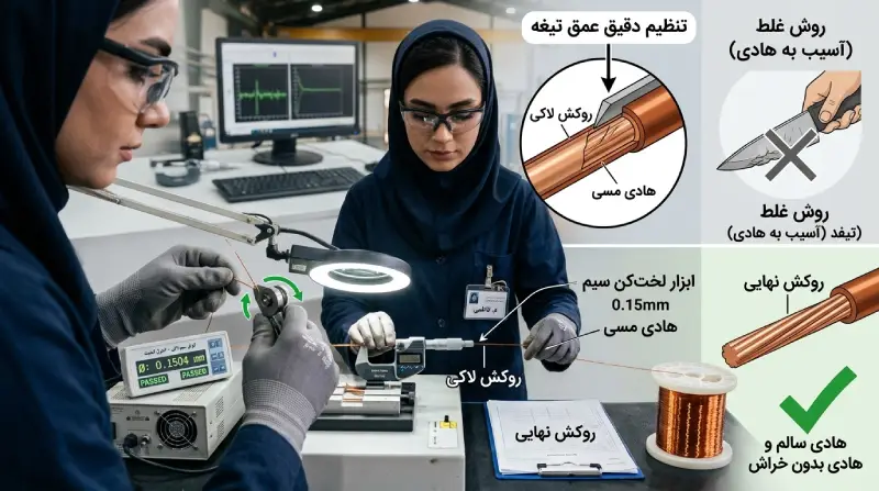 روش صحیح لخت کردن سیم لاکی