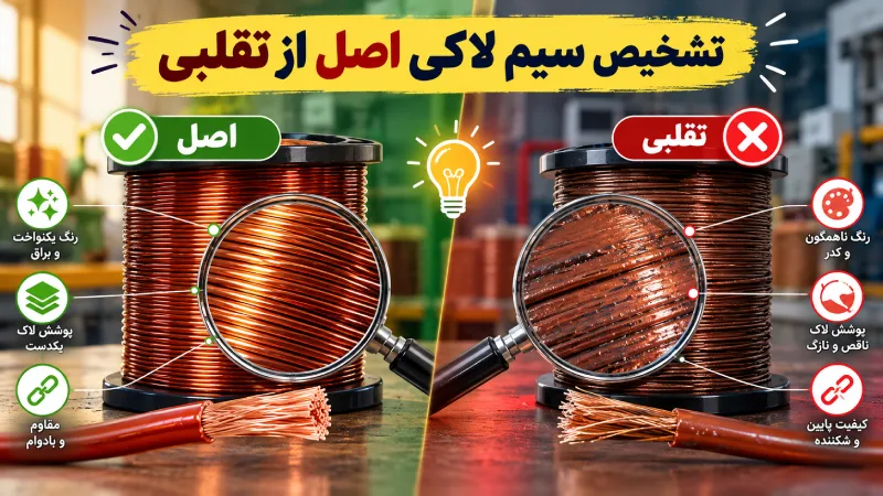 تشخیص سیم لاکی اصل از تقلبی