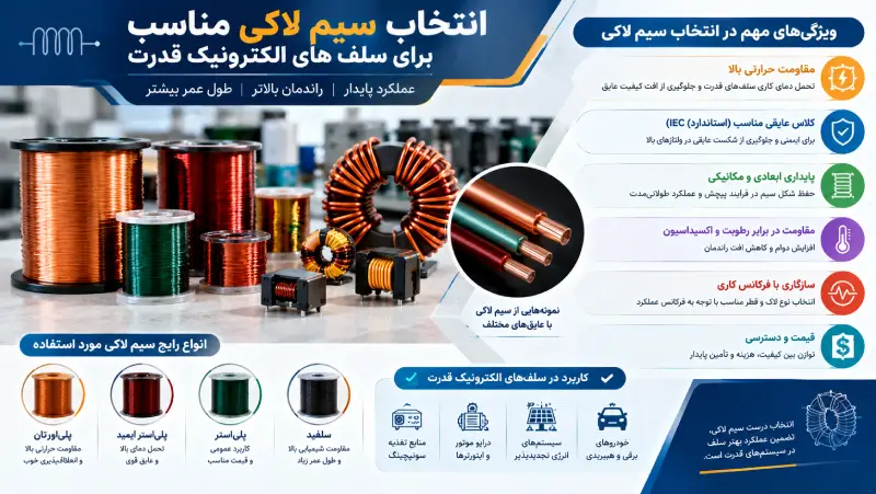 سیم لاکی برای سلف الکترونیک قدرت