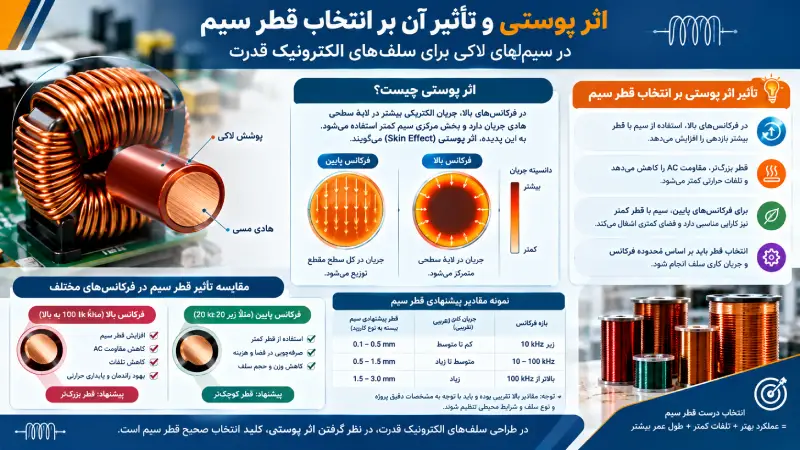 اثر پوستی و تأثیر آن بر انتخاب قطر سیم